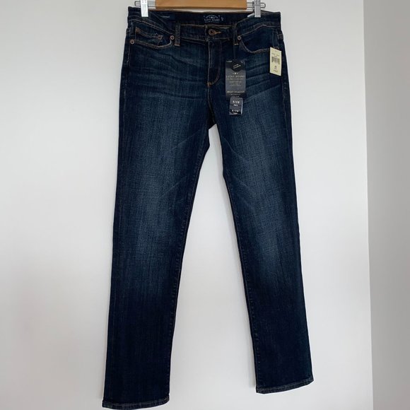Lucky Brand Sweet Straight Jeans size 6 fits like 8 woman mid rise slim straight - Picture 1 of 8